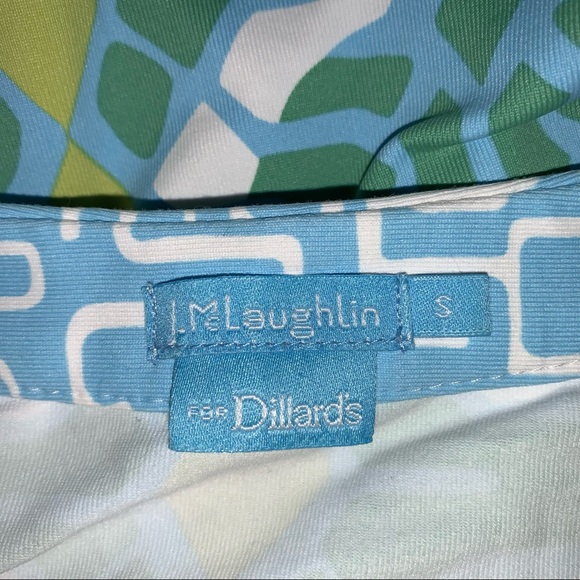 J. McLaughlin Abstract Design 3/4 sleeve tunic dress top size S - Picture 6 of 6